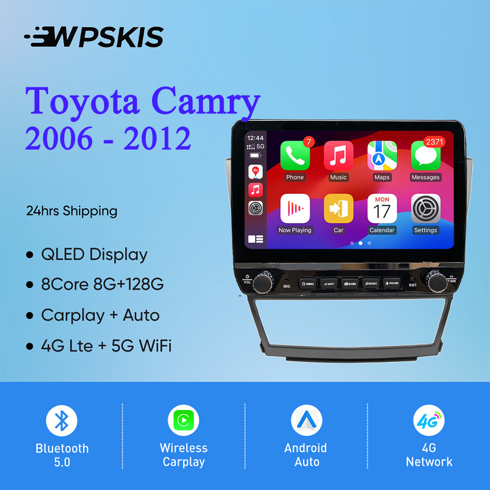 Audio Music India - รถวิทยุสเตอริโอสําหรับ Toyota Camry 2006-2011 Autoradio วิดีโอเครื่องเล่นเพลงหน่วยเครื่องบันทึกเทป
