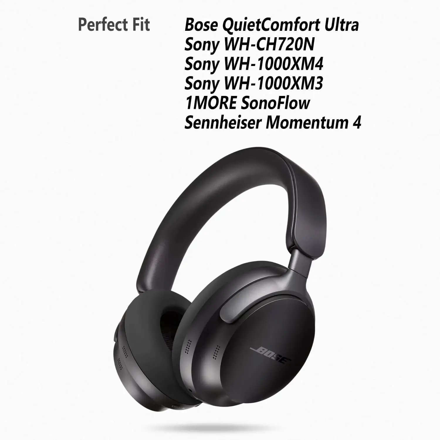 Sennheiser Headphone Momentum 4 - เคสโทรศัพท์กันกระแทกหูซิลิโคนสำหรับหูฟัง Bose QC ultra SONY WH-CH720N