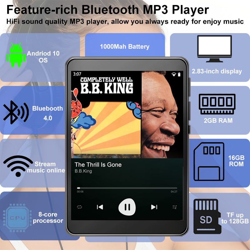 Audio Music Mp3 Download Free - เครื่องเล่น MP3 แบบ WiFi ระบบ Android