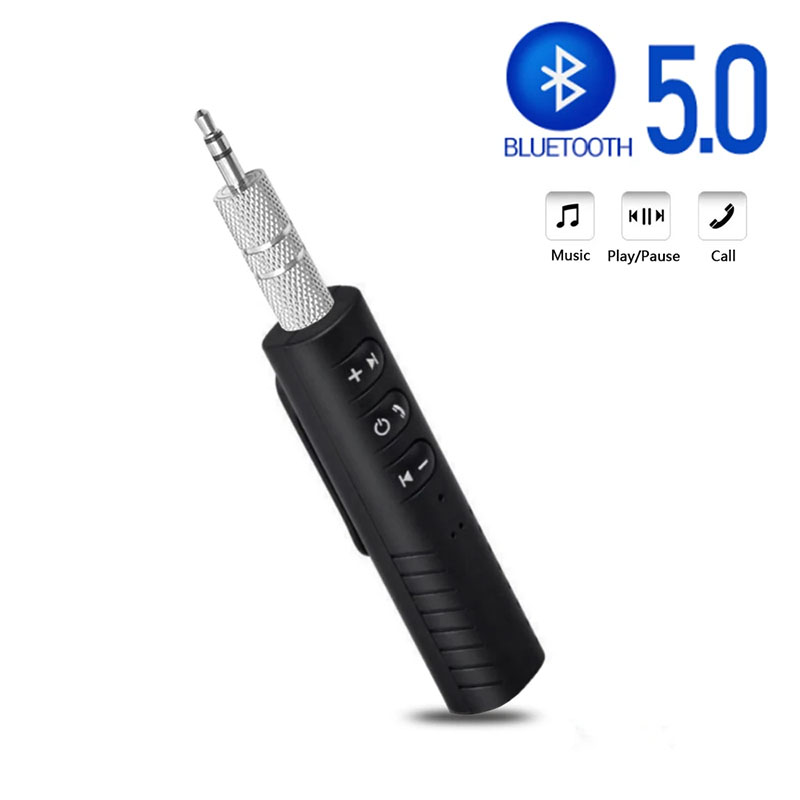Audio Music Free Mp3 - แจ็ค3.5มม. ตัวรับบลูทูธไร้สายอะแดปเตอร์5.0บลูทูธอะแดปเตอร์รับสัญญาณ AUX ไร้สายสำหรับหูฟังพีซีฟังเพลงลำโพง MP3