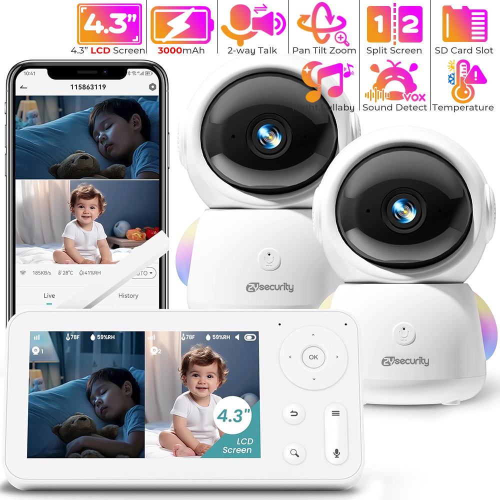 2K เครื่องเฝ้าดูเด็กพร้อมกล้อง - Audio Music Google บทวิจารณ์และราคา