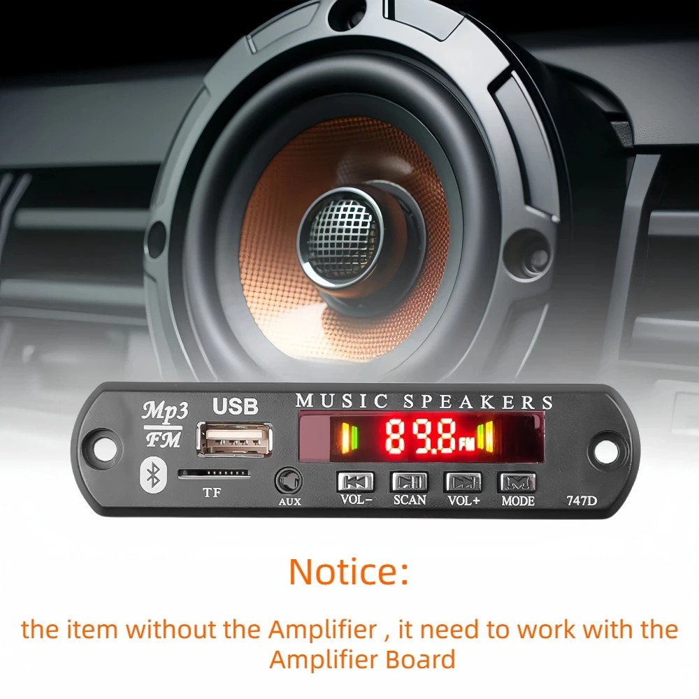DC 9V 12V Bluetooth 5.0 MP3 WM - Audio Music Free Mp3 บทวิจารณ์และราคา
