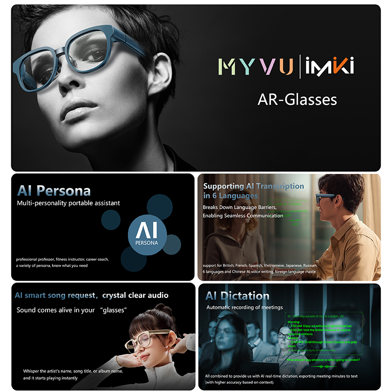 แว่นตา IMIKI AR พร้อม Google A - Audio Music Google บทวิจารณ์และราคา