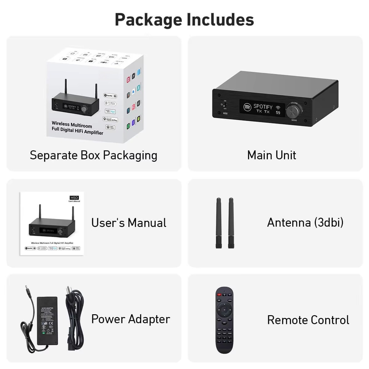 เครื่องรับสัญญาณเพลงไร้สาย 50W - Audio Music Google บทวิจารณ์และราคา