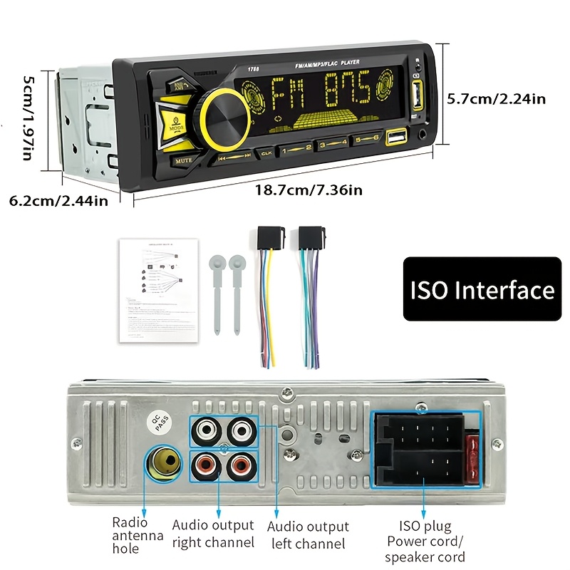 วิทยุติดรถยนต์ 1DIN แบบ FM, เค - Audio Music Free Mp3 บทวิจารณ์และราคา