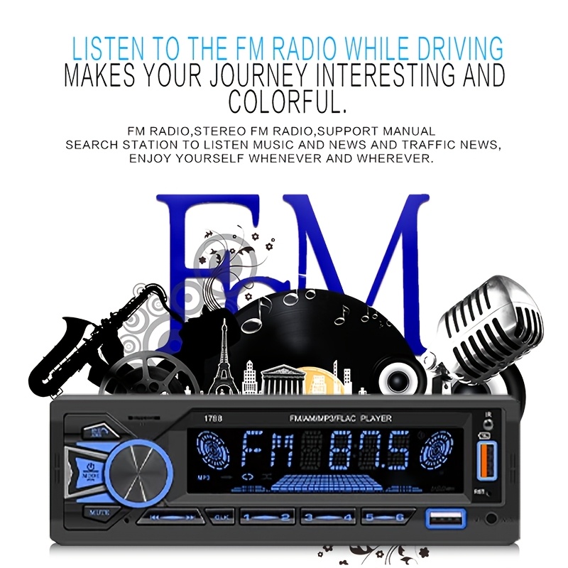 วิทยุติดรถยนต์ 1DIN แบบ FM, เค - Audio Music Free Mp3 บทวิจารณ์และราคา